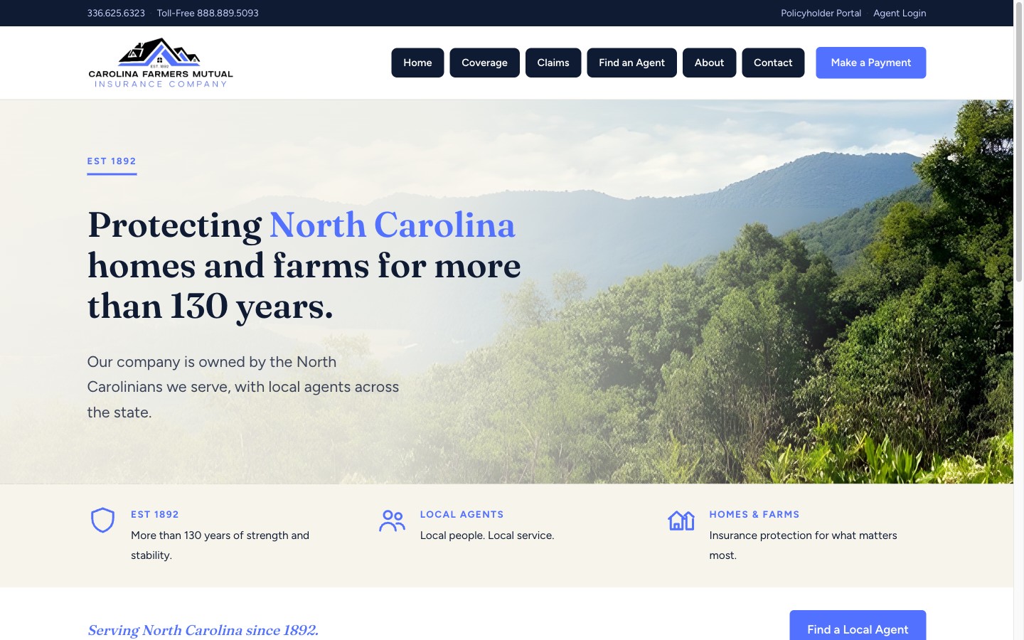 Carolina Farmers Mutual website