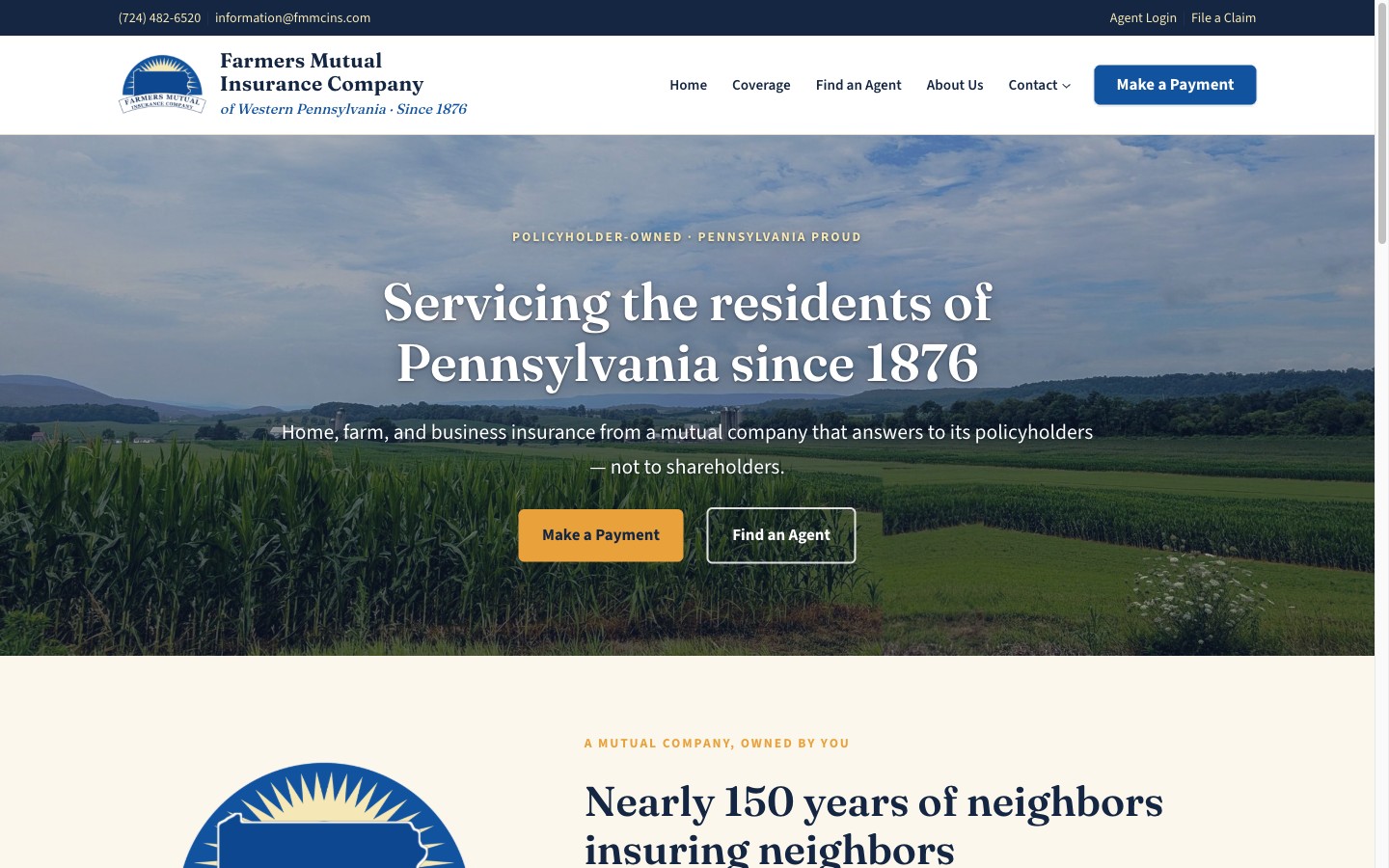 Farmers Mutual of Western PA website