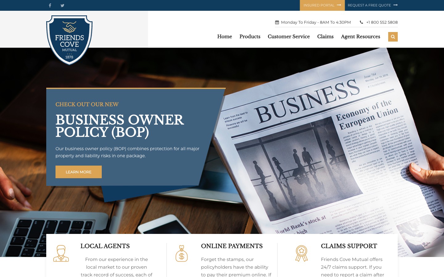 Friends Cove Mutual website